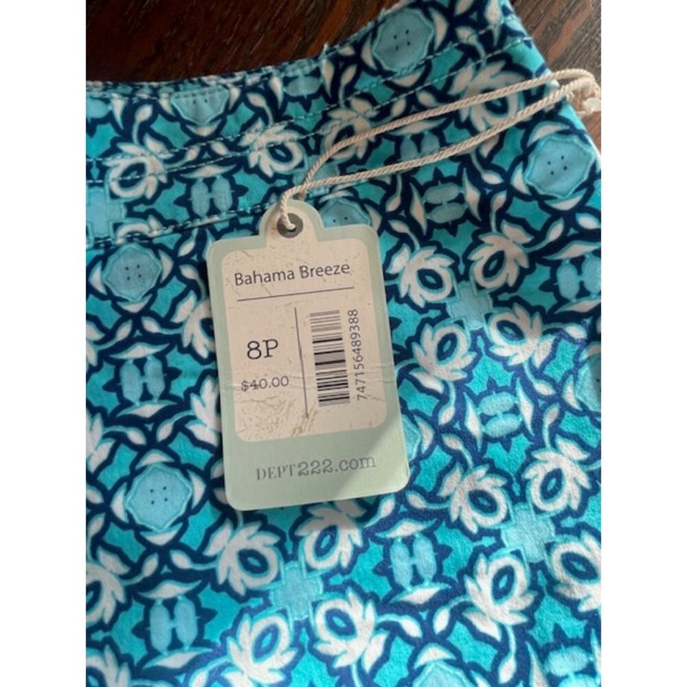 Bahama Breeze Women's Size 8 Petite Summer Shorts Blue White New with Tags! - Picture 4 of 6